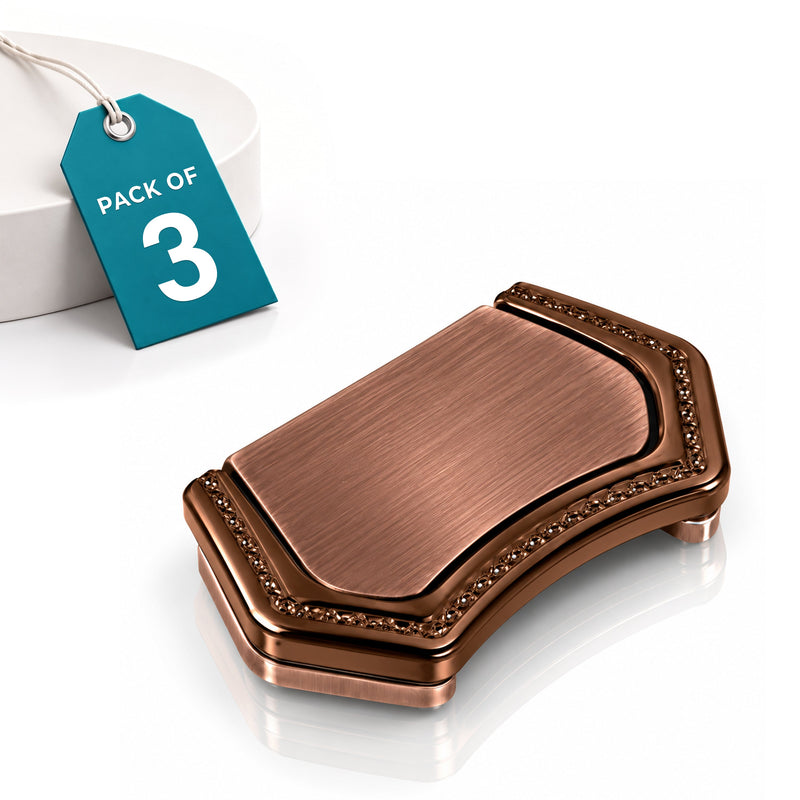 Plantex Drawer Kadi/3 Inch Chest Handle for Drawer/Rectangular Cabinet Kadi/Pull-Push Kadi for Home/Office Drawer - Pack of 3 (DTK-296, Rose Gold)-1