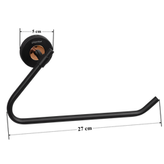 Plantex Towel Hanger for Bathroom/Solid Brass & SS-304 Grade Napkin Holder for Wash Basin/Napkin Hanger/Kitchen/Bathroom Accessories - (Matt Black & Rose Gold)-2
