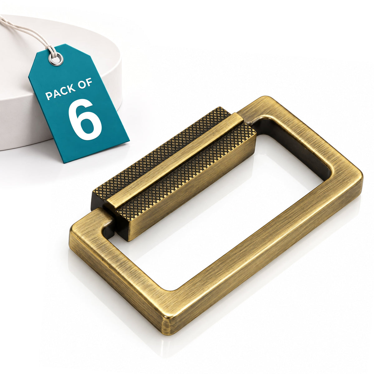 Plantex Rajwadi Drawer Kadi/3.5 Inch Drawer Handle/Pull-Push Kadi for Home/Office Cabinet - Pack of 6 (Brass Antique)-1