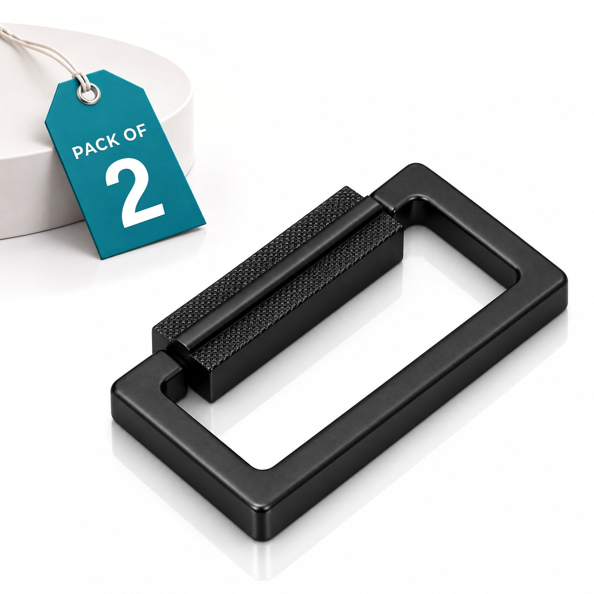 Plantex Rajwadi Drawer Kadi/Drawer Handle/Kadi for Drawers/Pull-Push Kadi for Home/Office Cabinet - Pack of 2 (SH-344, Z-Black)-1