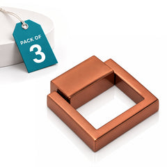 Plantex Drawer Kadi/2 Inch Chest Handle for Drawer/Square Cabinet Kadi/Pull-Push Small Kadi for Home/Office Drawer - Pack of 3 (SH-358, Rose Gold)-1