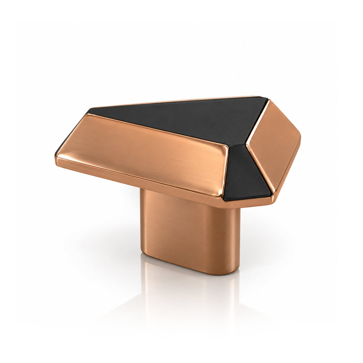 Plantex Knobs for Drawer/Drawer Knobs/Triangle Knob for Cabinets/Drawer Handle/Pull-Push Knob for Kitchen/Bedroom Drawers - Pack of 1 (SH-431, Rose Gold & Grey)-1