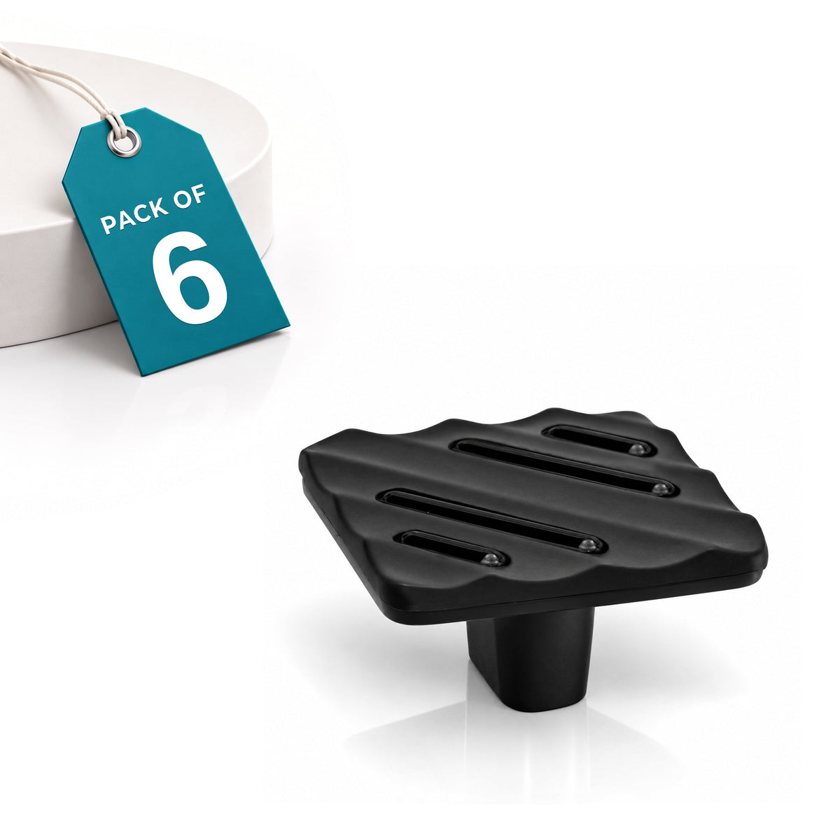 Plantex Knobs for Drawers/Drawer Knobs for Cabinets/Pull-Push Knobs for Kitchen/Bedroom Drawer - Pack of 6 (SH-434, DC-Black & Z-Black)