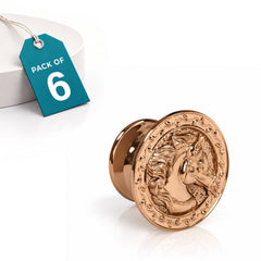 Plantex Horse Face Knobs for Drawer/Kitchen Cabinet Knobs/Pulls Handles for Wardrobe Kitchen - Pack of 6 Pieces (Rose Gold)-1