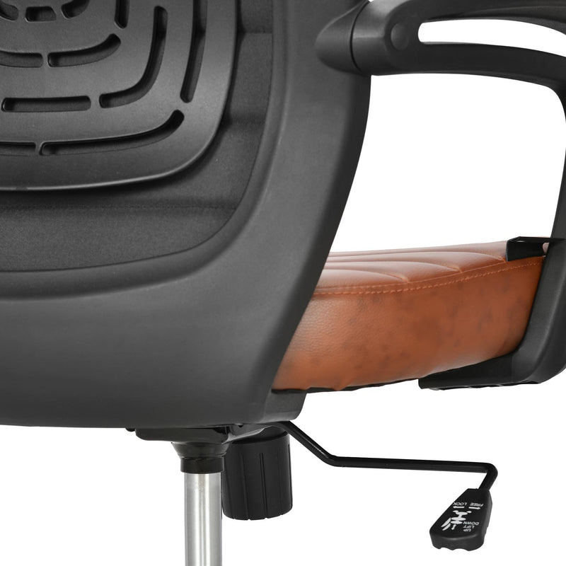 Nilkamal Aries Mid Back Office Chair (Brown)