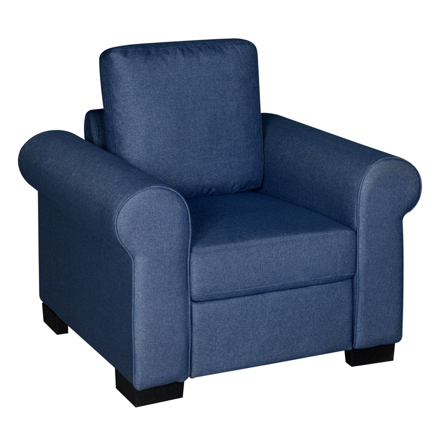 Nilkamal Array 1 Seater Bill Arm Sofa (Blue)