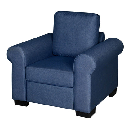 Nilkamal Array 1 Seater Bill Arm Sofa (Blue)