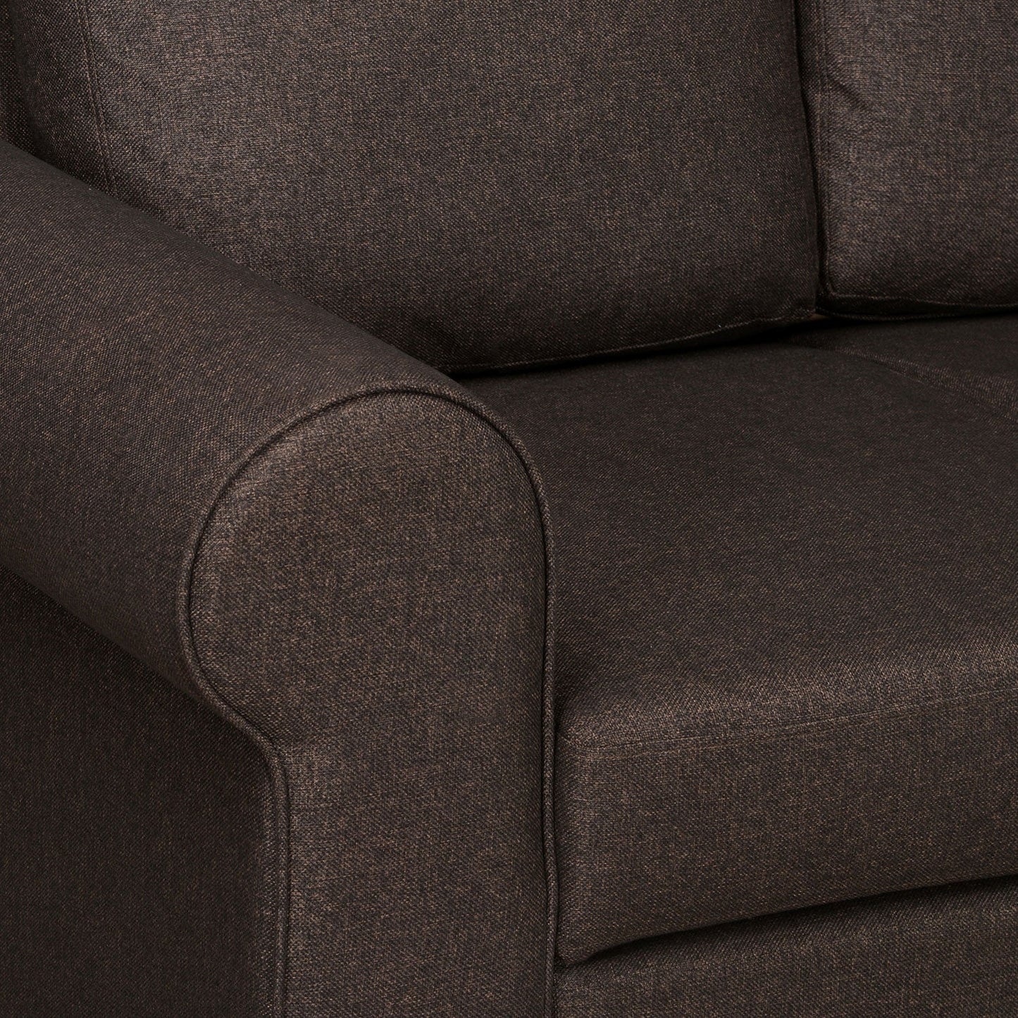 Nilkamal Array 1 Seater Bill Arm Sofa (Dark Brown)