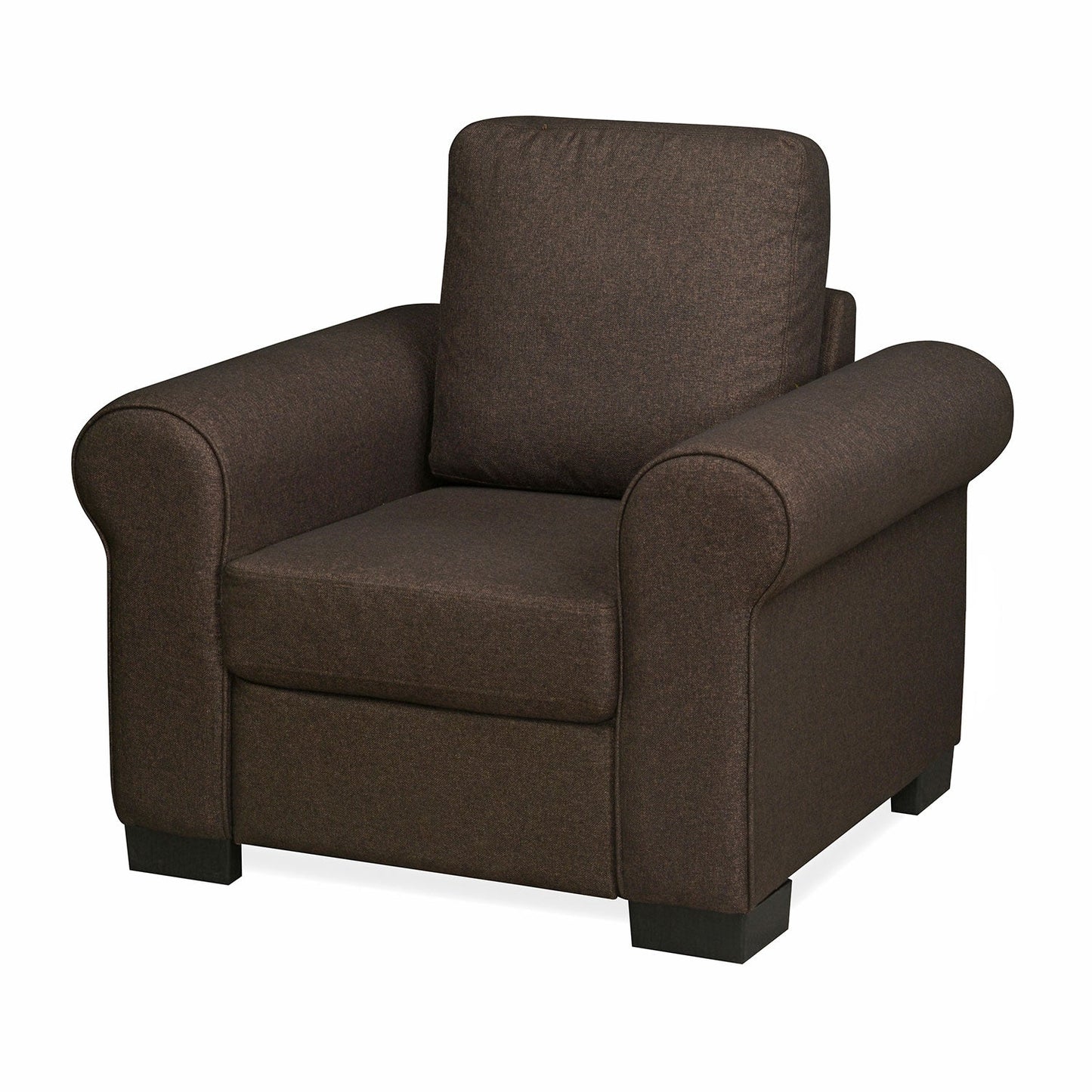 Nilkamal Array 1 Seater Bill Arm Sofa (Dark Brown)