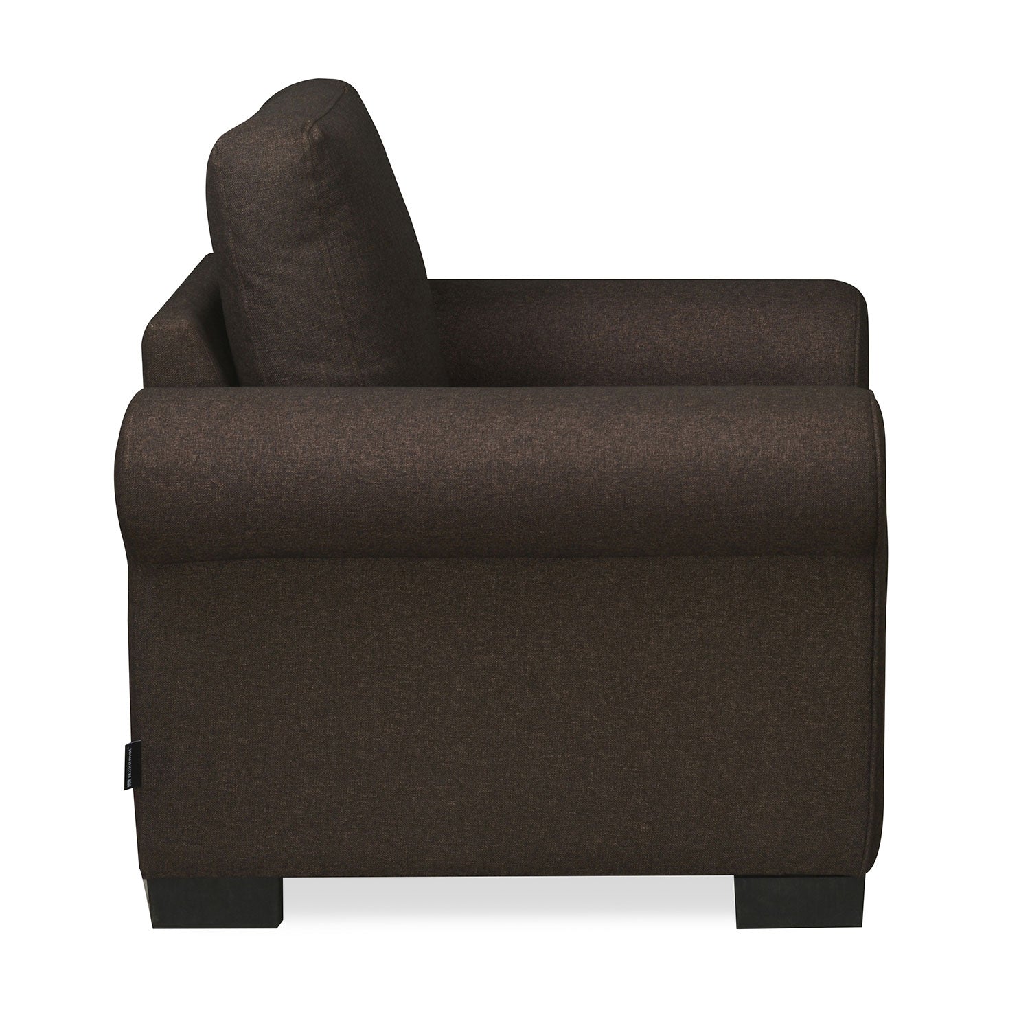 Nilkamal Array 1 Seater Bill Arm Sofa (Dark Brown)