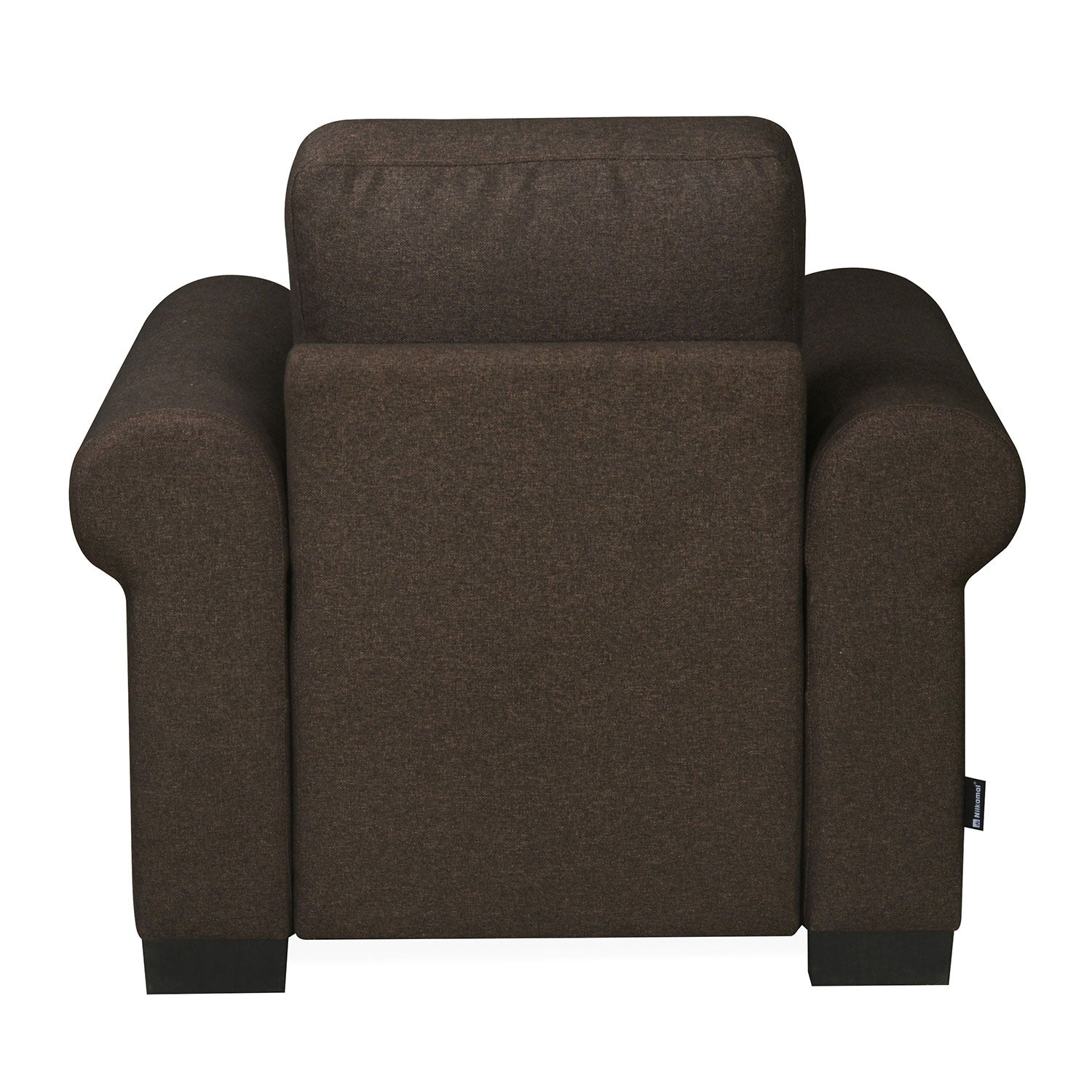 Nilkamal Array 1 Seater Bill Arm Sofa (Dark Brown)