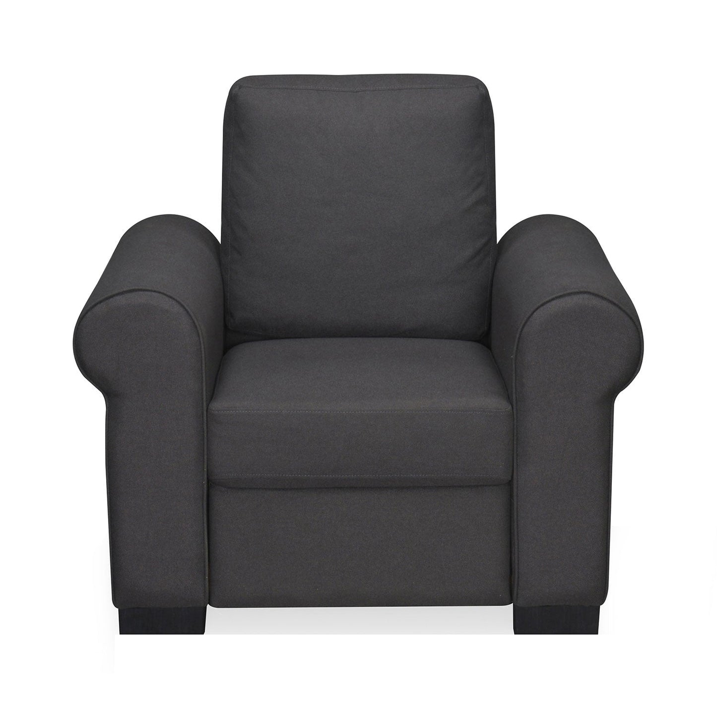 Nilkamal Array 1 Seater Bill Arm Sofa (Dark Grey)