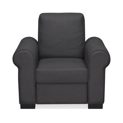 Nilkamal Array 1 Seater Bill Arm Sofa (Dark Grey)