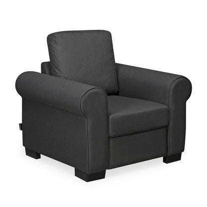 Nilkamal Array 1 Seater Bill Arm Sofa (Dark Grey)