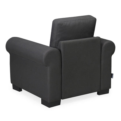 Nilkamal Array 1 Seater Bill Arm Sofa (Dark Grey)