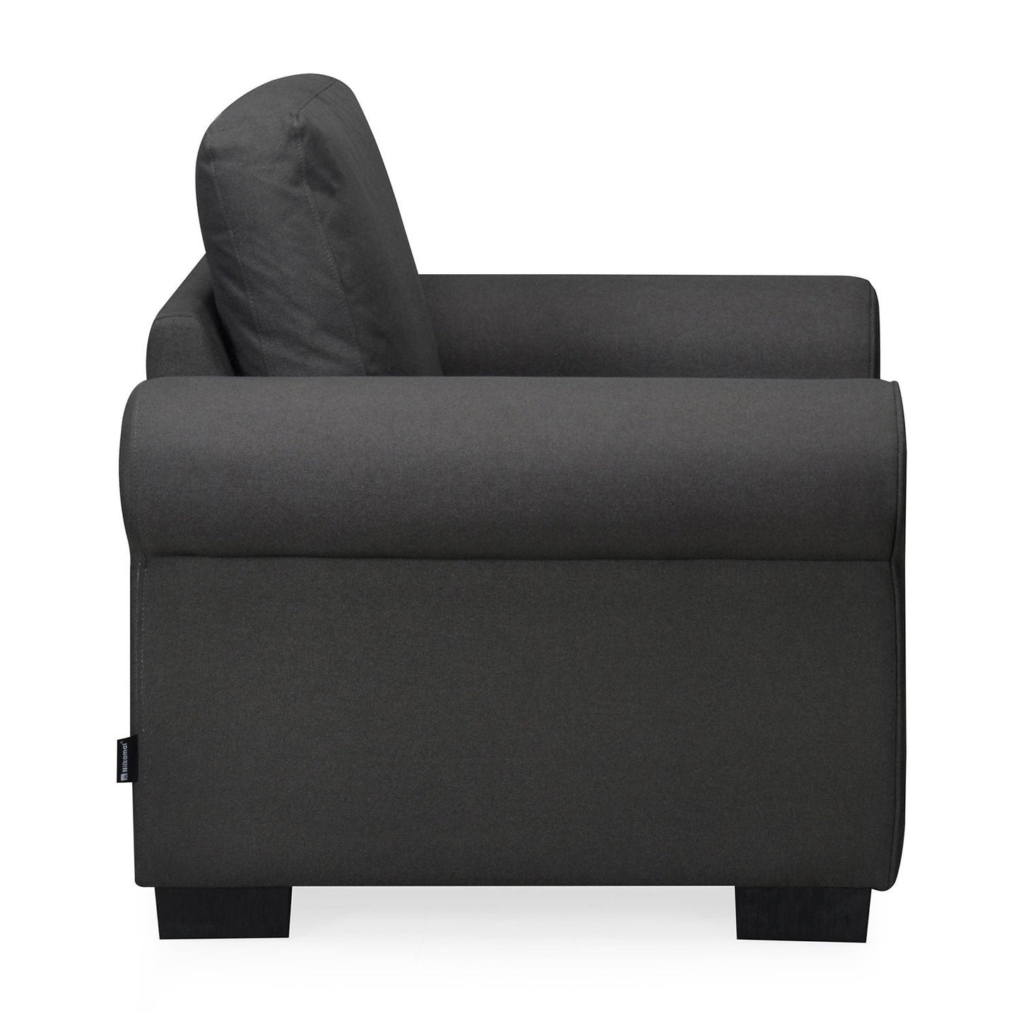 Nilkamal Array 1 Seater Bill Arm Sofa (Dark Grey)