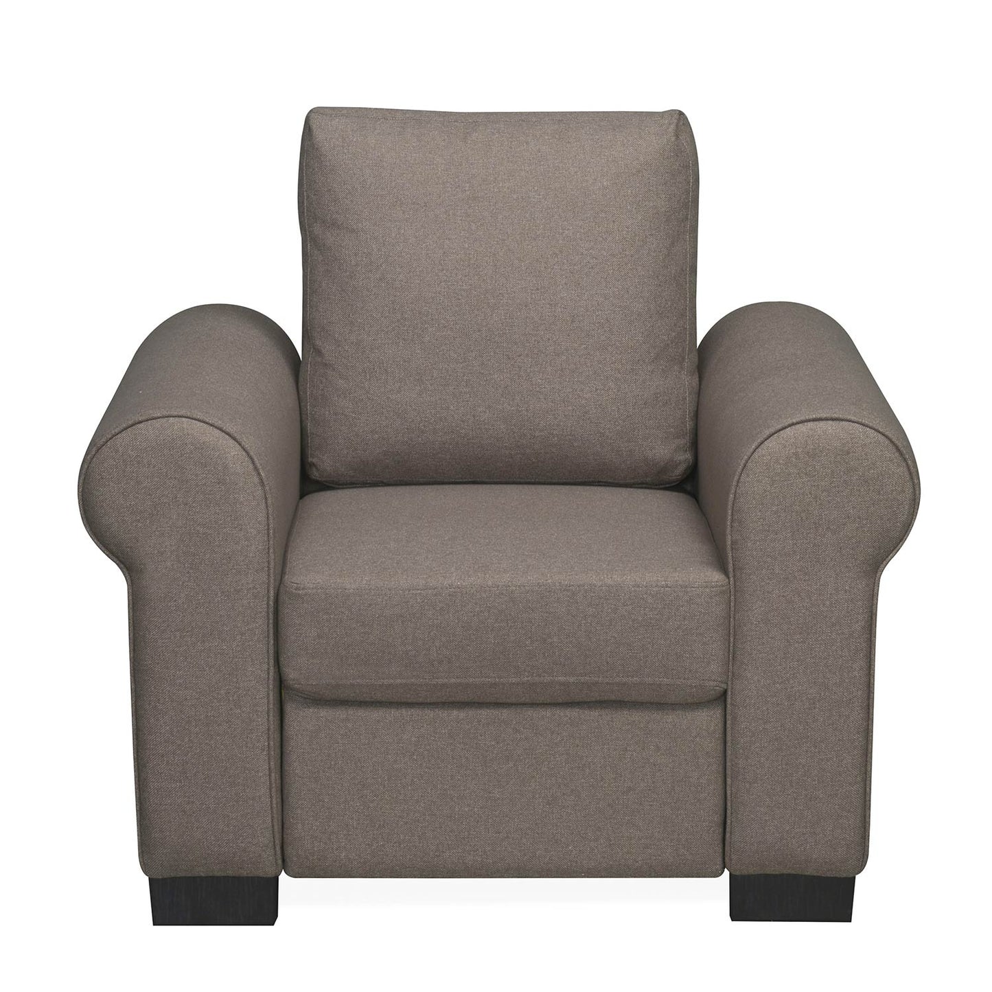 Nilkamal Array 1 Seater Bill Arm Sofa (Light Brown)