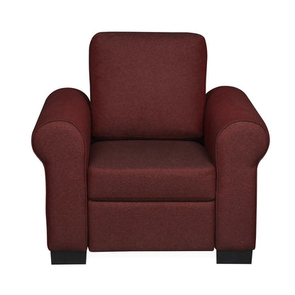 Nilkamal Array 1 Seater Bill Arm Sofa (Maroon)