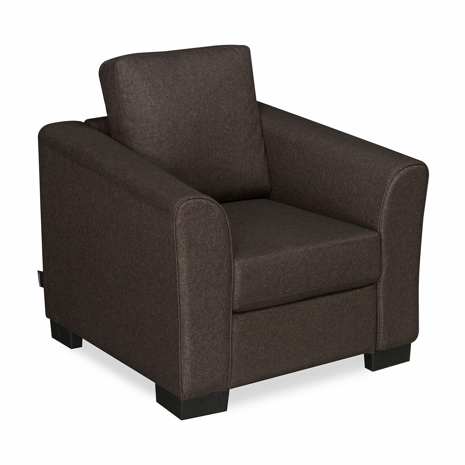 Nilkamal Array 1 Seater Mike Arm Sofa (Dark Brown)