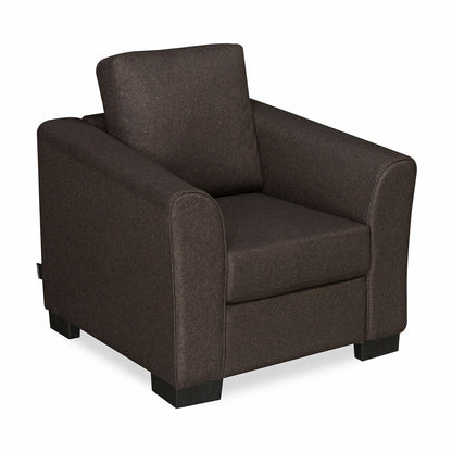 Nilkamal Array 1 Seater Mike Arm Sofa (Dark Brown)