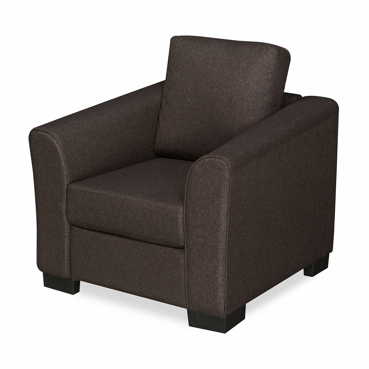 Nilkamal Array 1 Seater Mike Arm Sofa (Dark Brown)