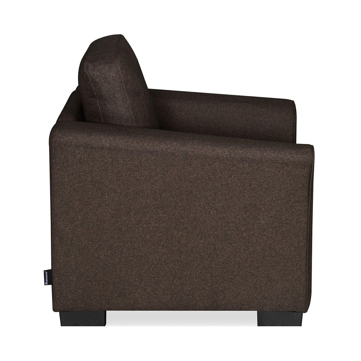Nilkamal Array 1 Seater Mike Arm Sofa (Dark Brown)