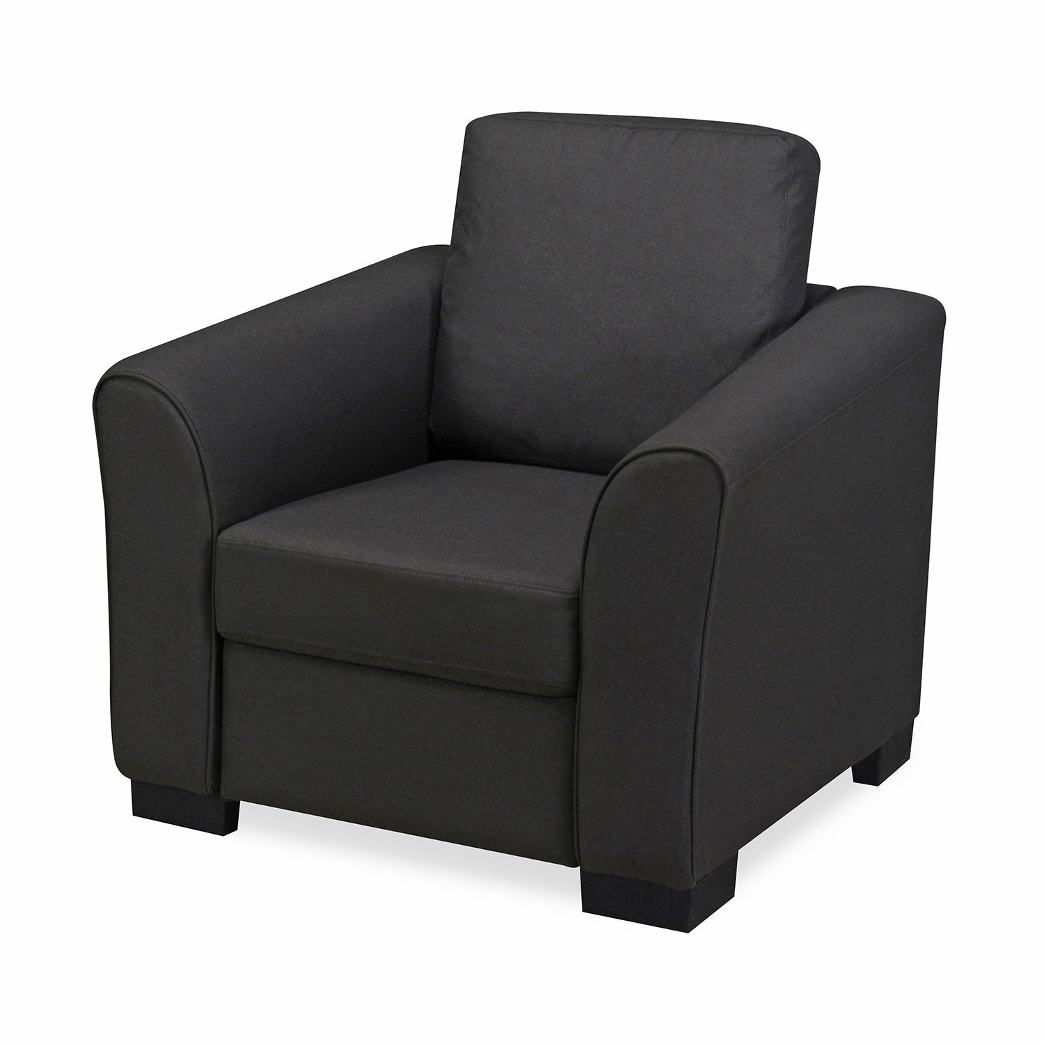 Nilkamal Array 1 Seater Mike Arm Sofa (Dark Grey)
