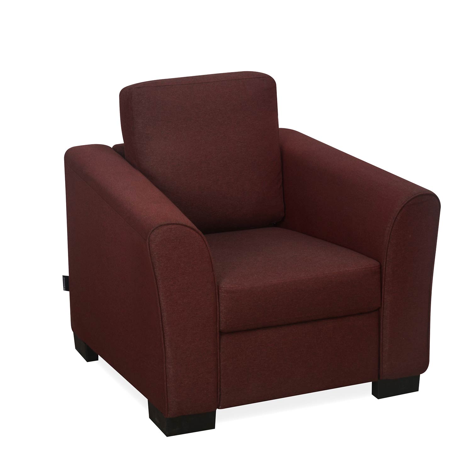 Nilkamal Array 1 Seater Mike Arm Sofa (Maroon)