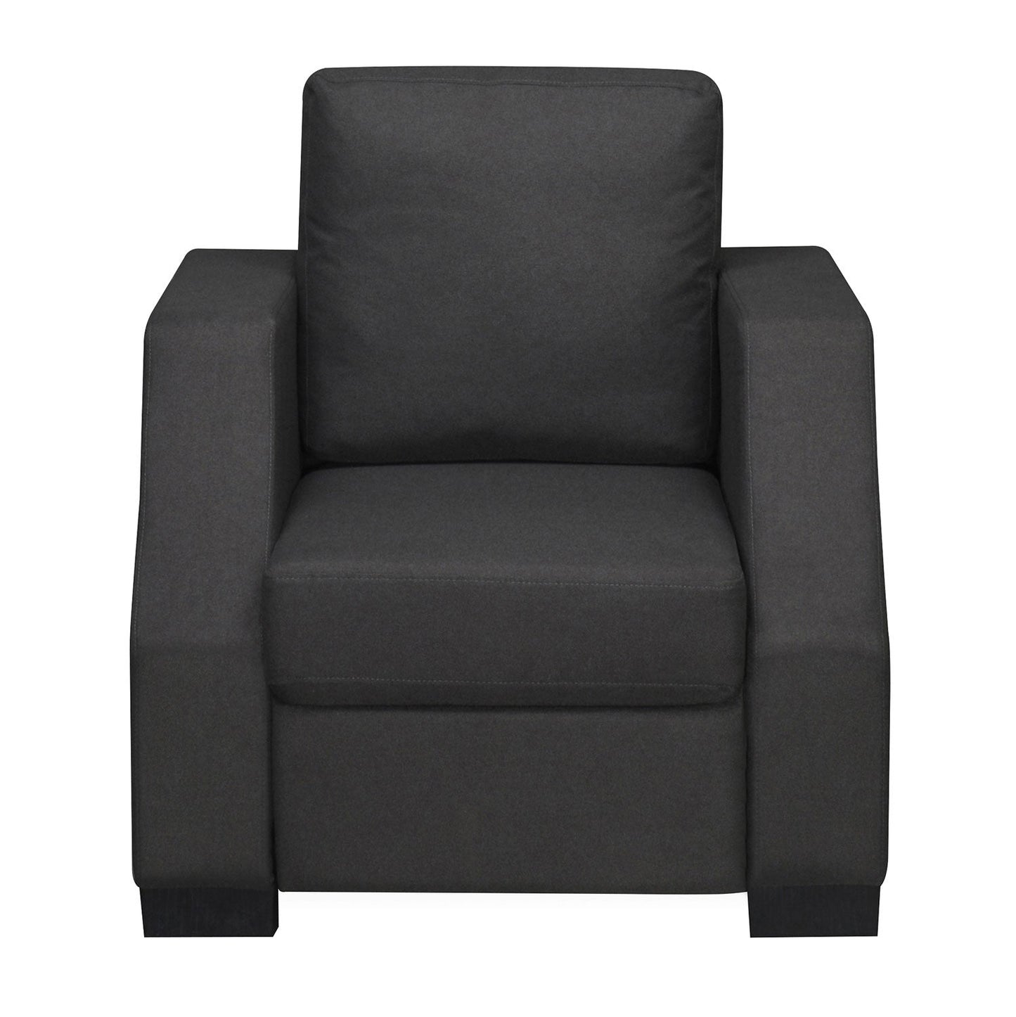 Nilkamal Array 1 Seater Rick Arm Sofa (Dark Grey)