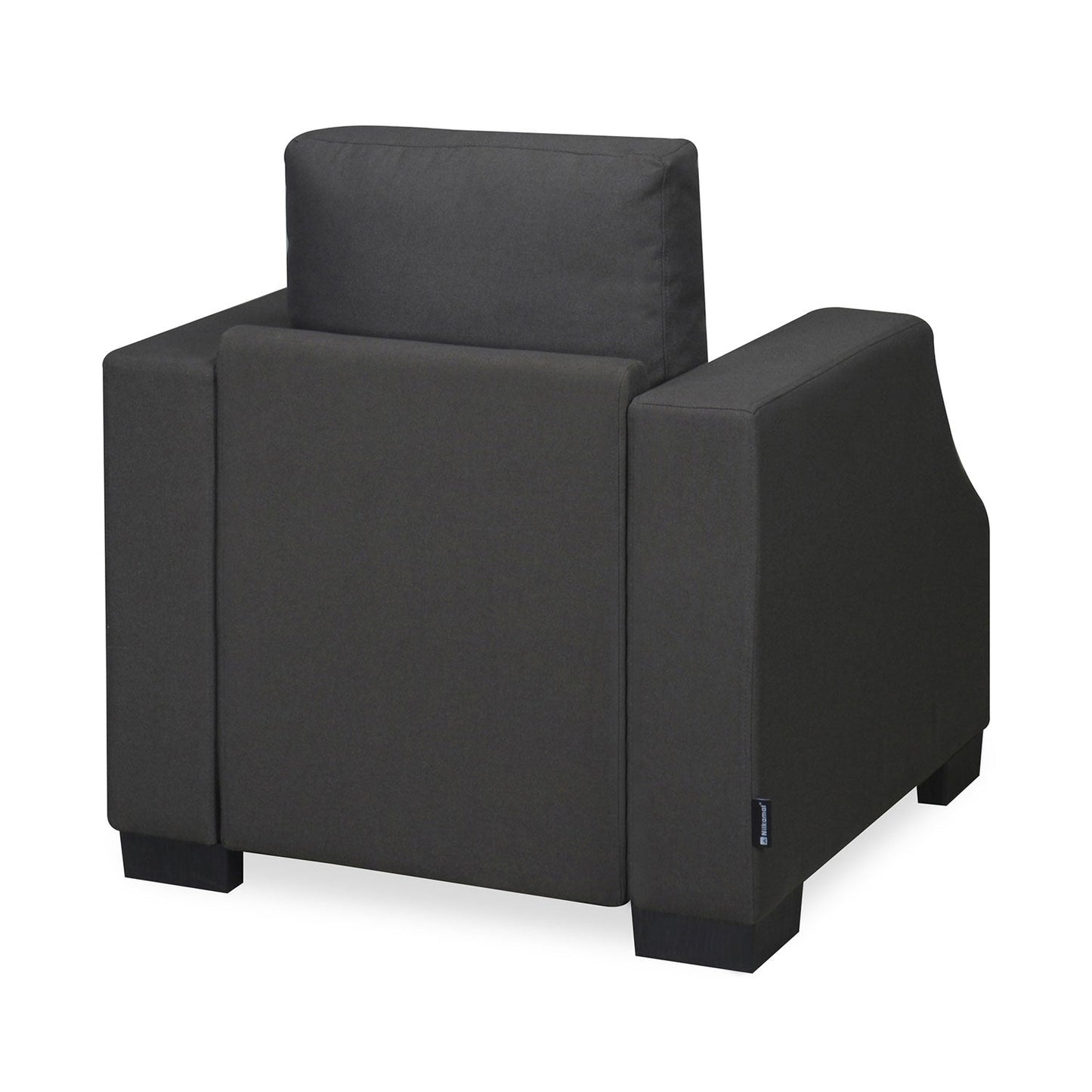 Nilkamal Array 1 Seater Rick Arm Sofa (Dark Grey)