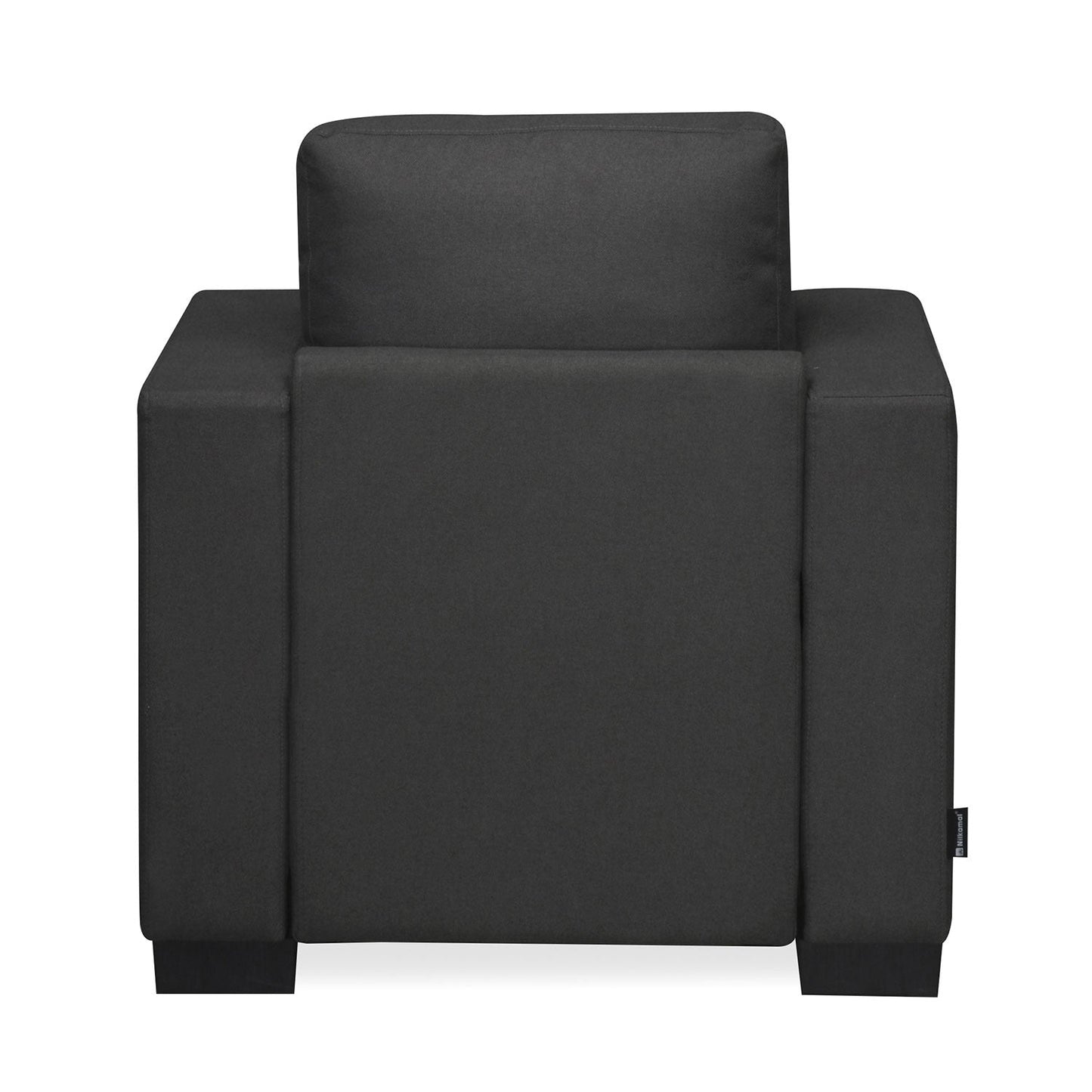 Nilkamal Array 1 Seater Rick Arm Sofa (Dark Grey)
