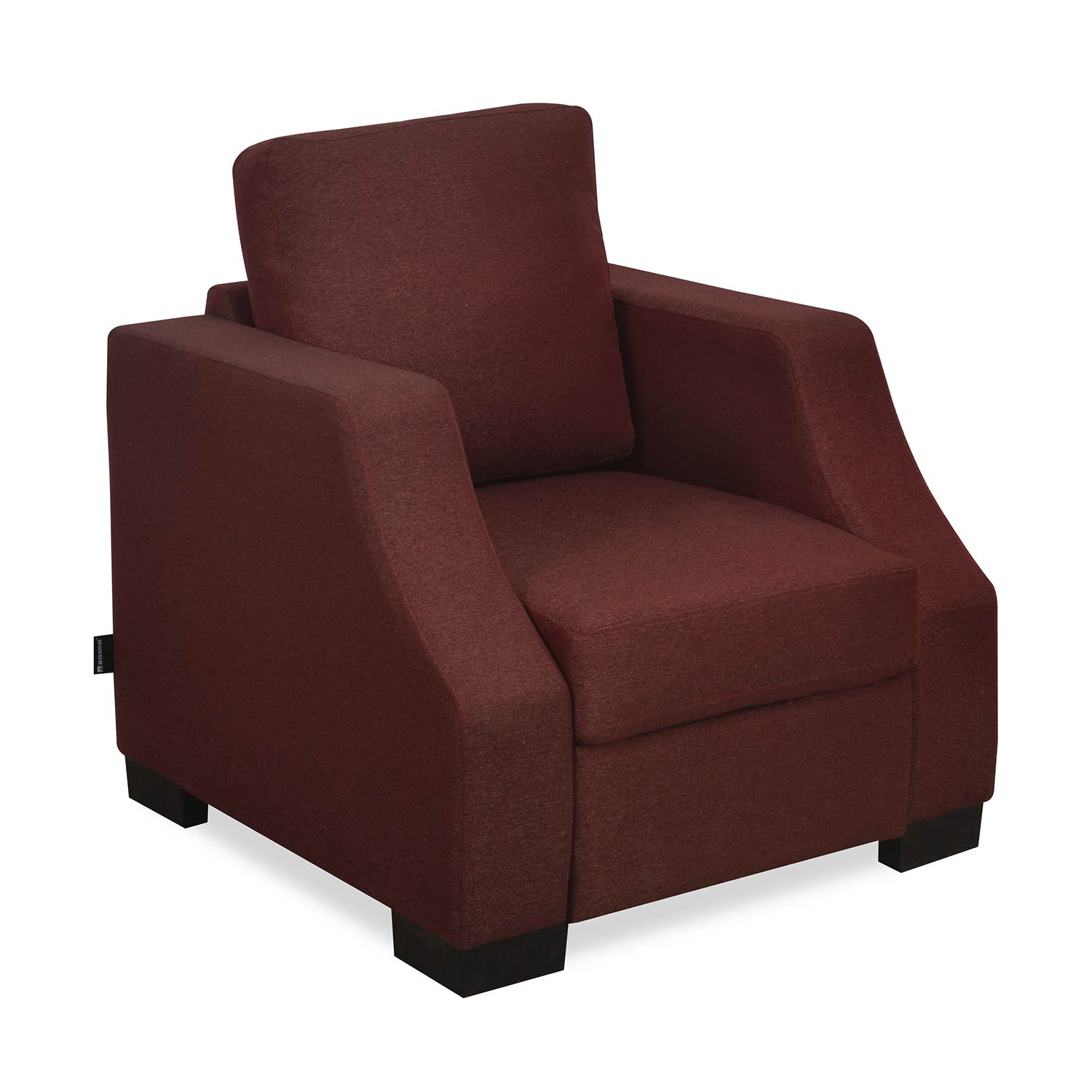 Nilkamal Array 1 Seater Rick Arm Sofa (Maroon)
