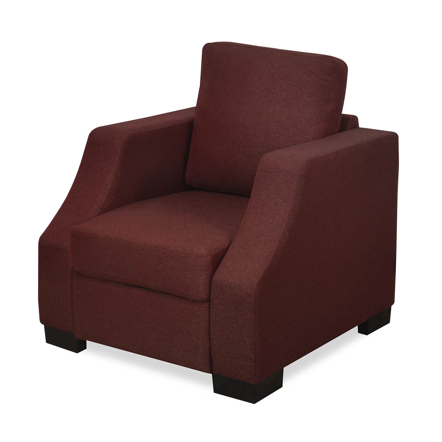 Nilkamal Array 1 Seater Rick Arm Sofa (Maroon)