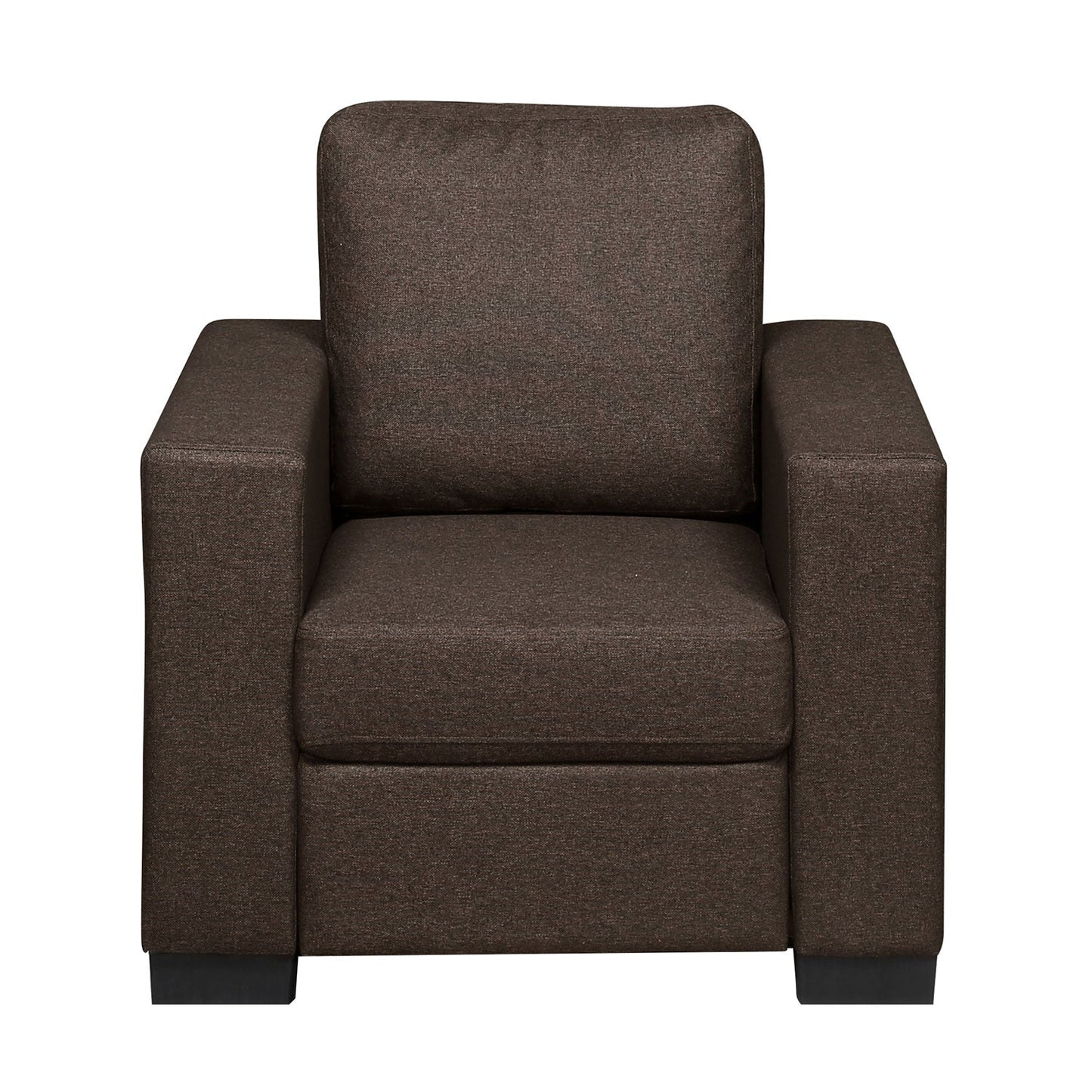 Nilkamal Array 1 Seater Ron Arm Sofa (Dark Brown)