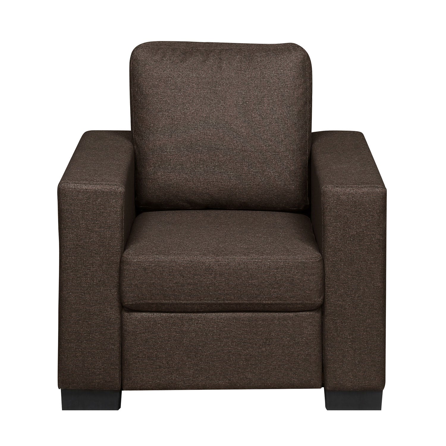 Nilkamal Array 1 Seater Ron Arm Sofa (Dark Brown)