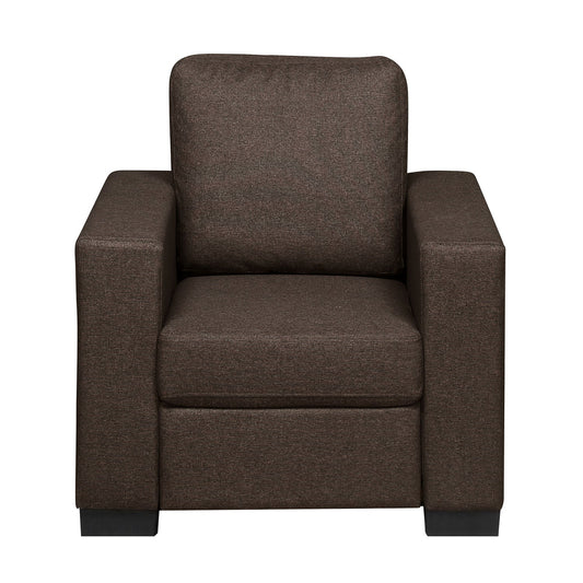 Nilkamal Array 1 Seater Ron Arm Sofa (Dark Brown)