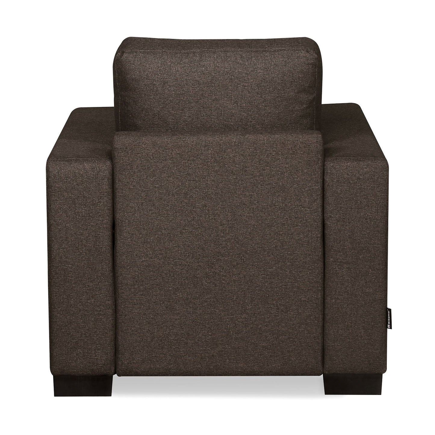 Nilkamal Array 1 Seater Ron Arm Sofa (Dark Brown)