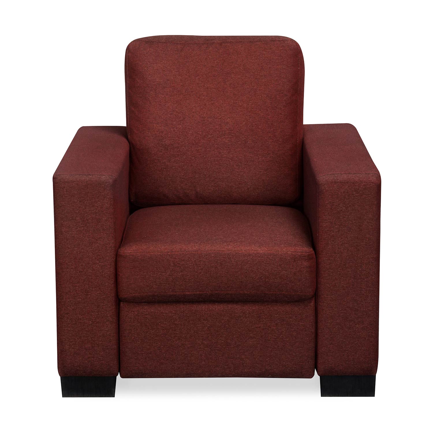 Nilkamal Array 1 Seater Ron Arm Sofa (Maroon)