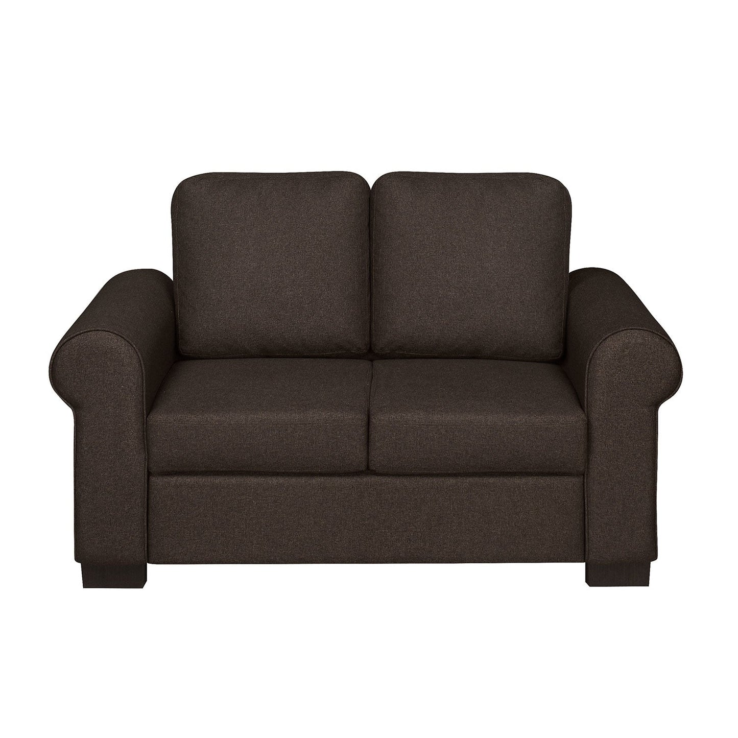 Nilkamal Array 2 Seater Bill Arm Sofa (Dark Brown)