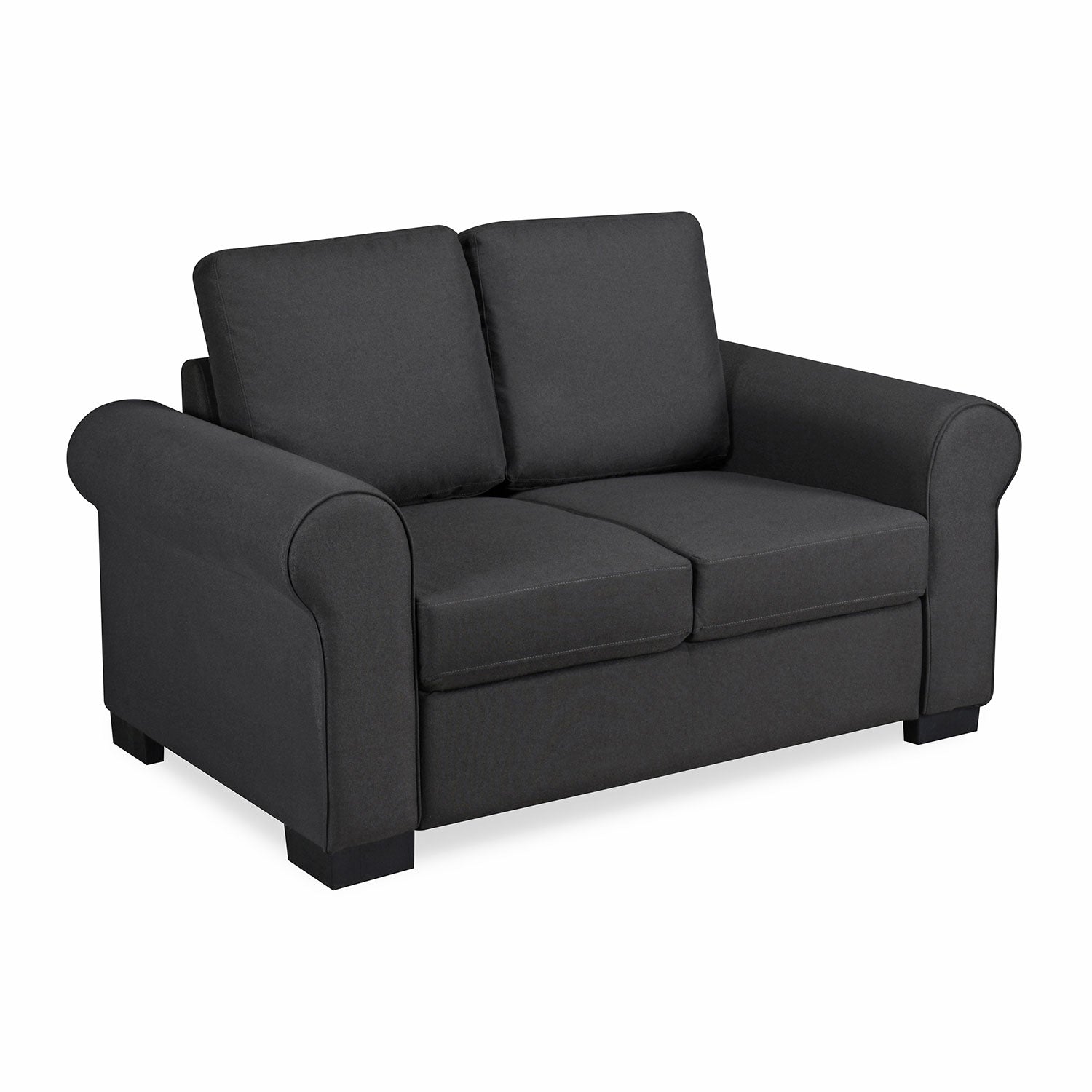 Nilkamal Array 2 Seater Bill Arm Sofa (Dark Grey)