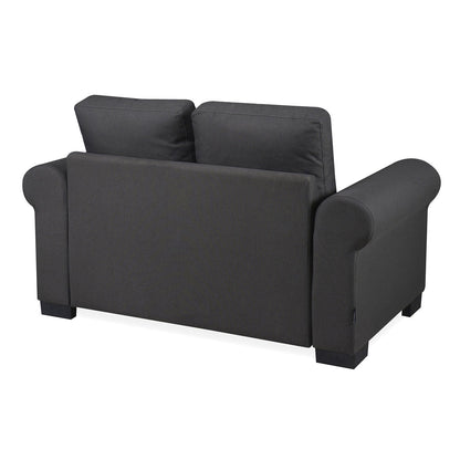 Nilkamal Array 2 Seater Bill Arm Sofa (Dark Grey)