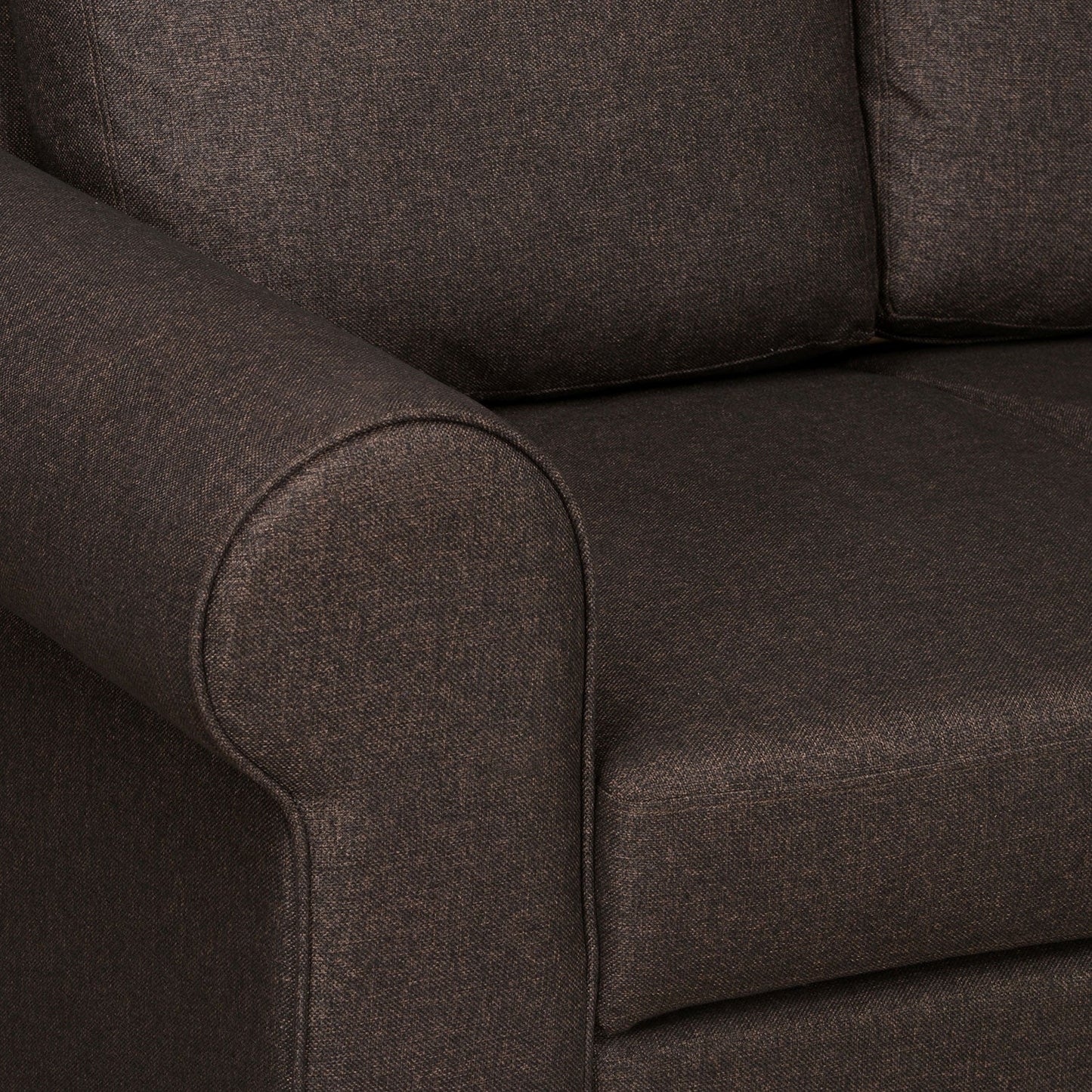 Nilkamal Array 3 Seater Bill Arm Sofa (Dark Brown)