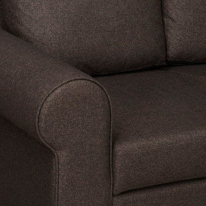 Nilkamal Array 3 Seater Bill Arm Sofa (Dark Brown)