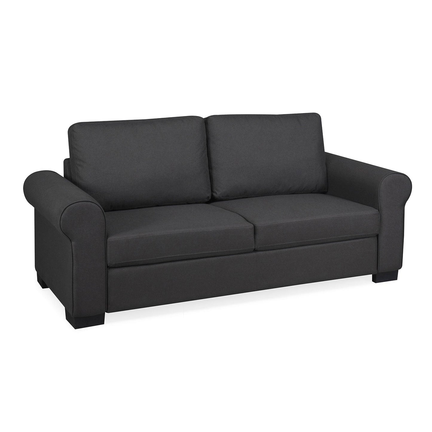 Nilkamal Array 3 Seater Bill Arm Sofa (Dark Grey)