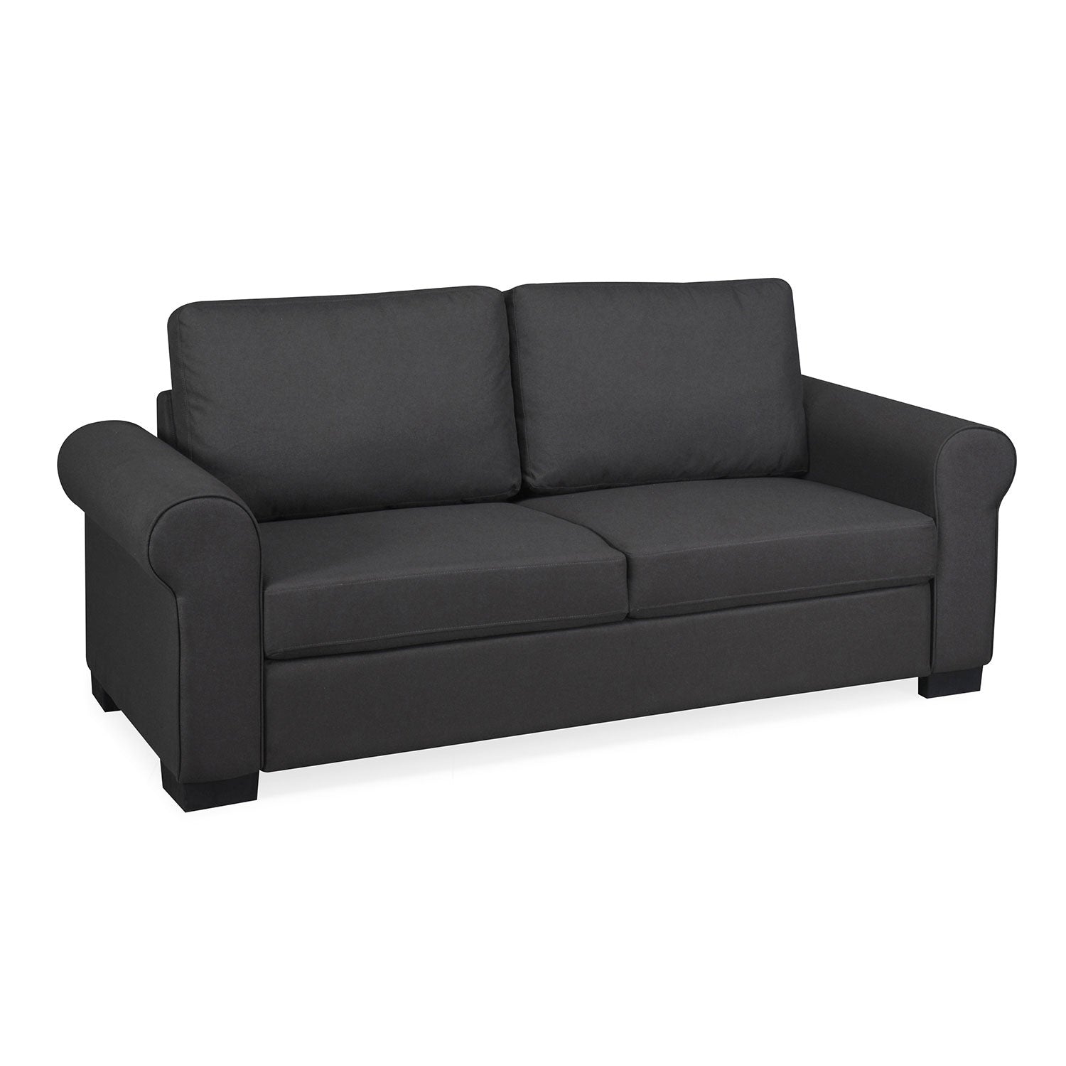 Nilkamal Array 3 Seater Bill Arm Sofa (Dark Grey)