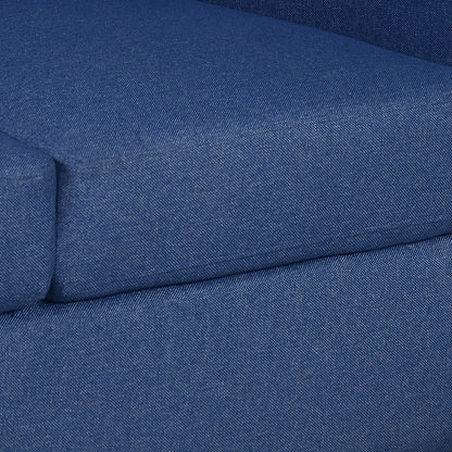 Nilkamal Array 3 Seater Ron Arm Sofa (Blue)