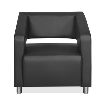 Nilkamal Arrow Leatherette 1 Seater Sofa (Black)