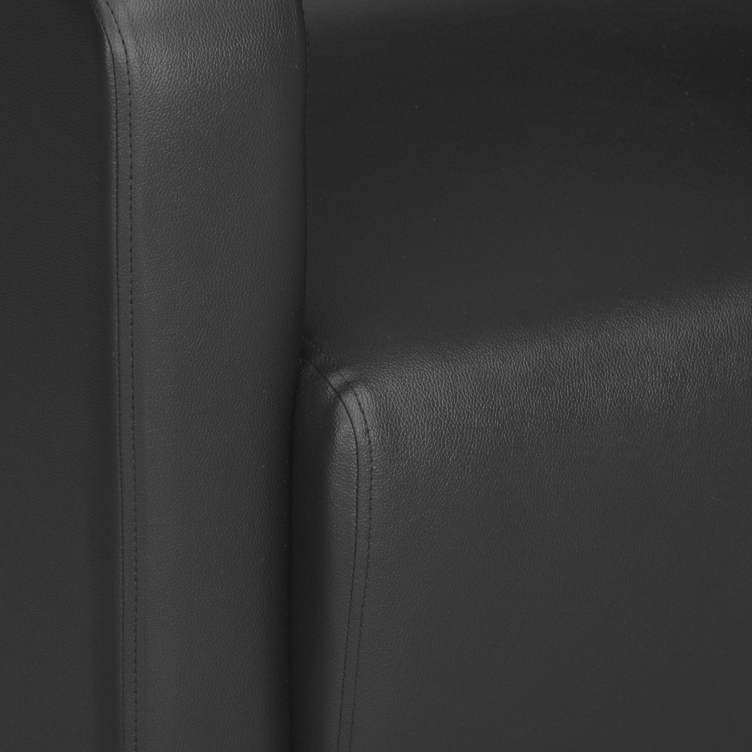 Nilkamal Arrow Leatherette 1 Seater Sofa (Black)