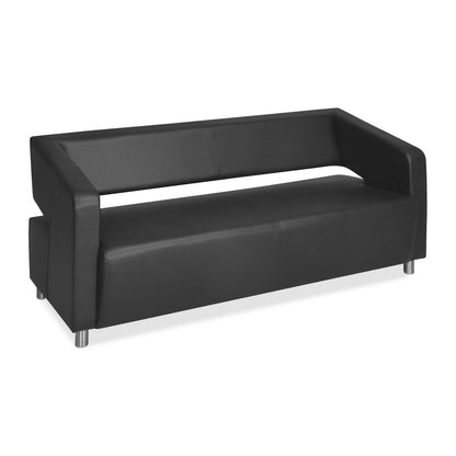 Nilkamal Arrow Leatherette 3 Seater Sofa (Black)
