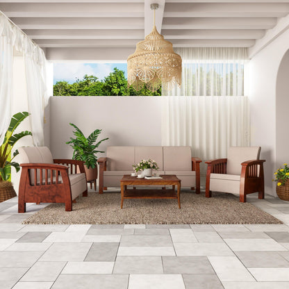 Nilkamal Aspire 3+2+1 Seater Plastic Sofa Set (Walnut)